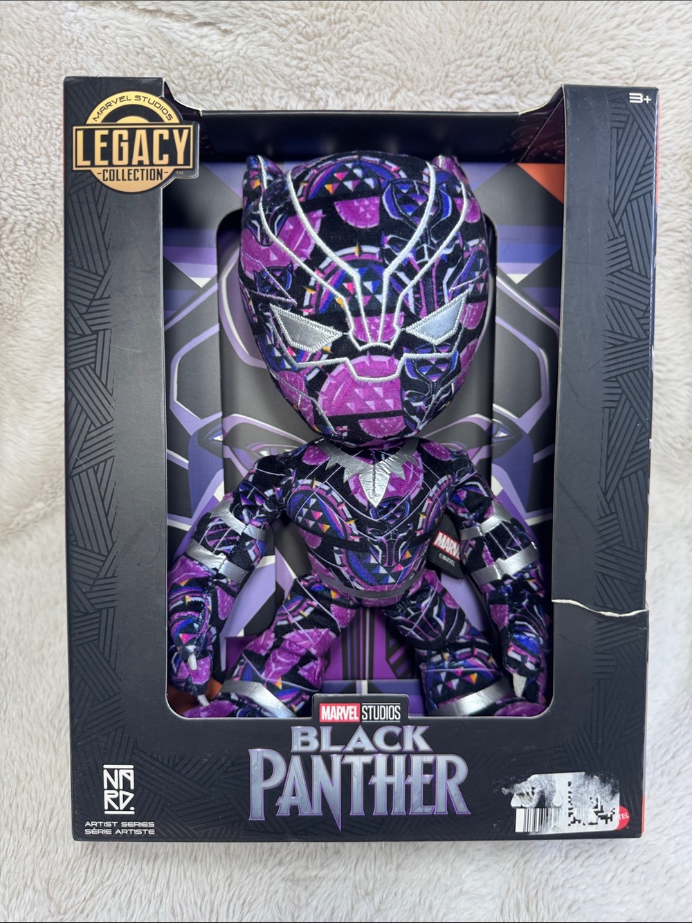 MATTEL Marvel Legacy Collection Black Panther Nardstar Artist Series Plush